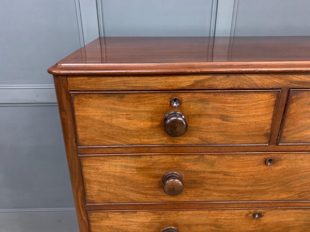 Tall Victorian Mahogany Chest of Drawers View II