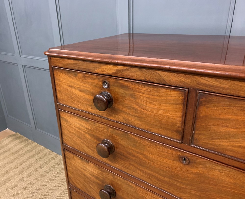 Tall Victorian Mahogany Chest of Drawers View IV