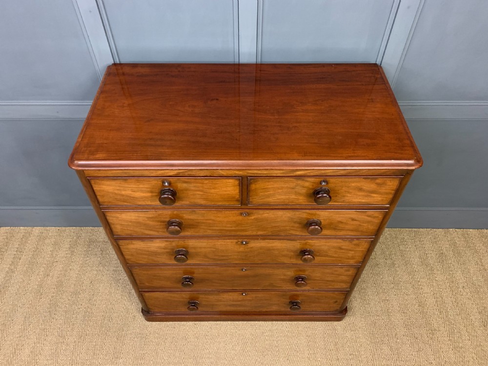 Tall Victorian Mahogany Chest of Drawers View V