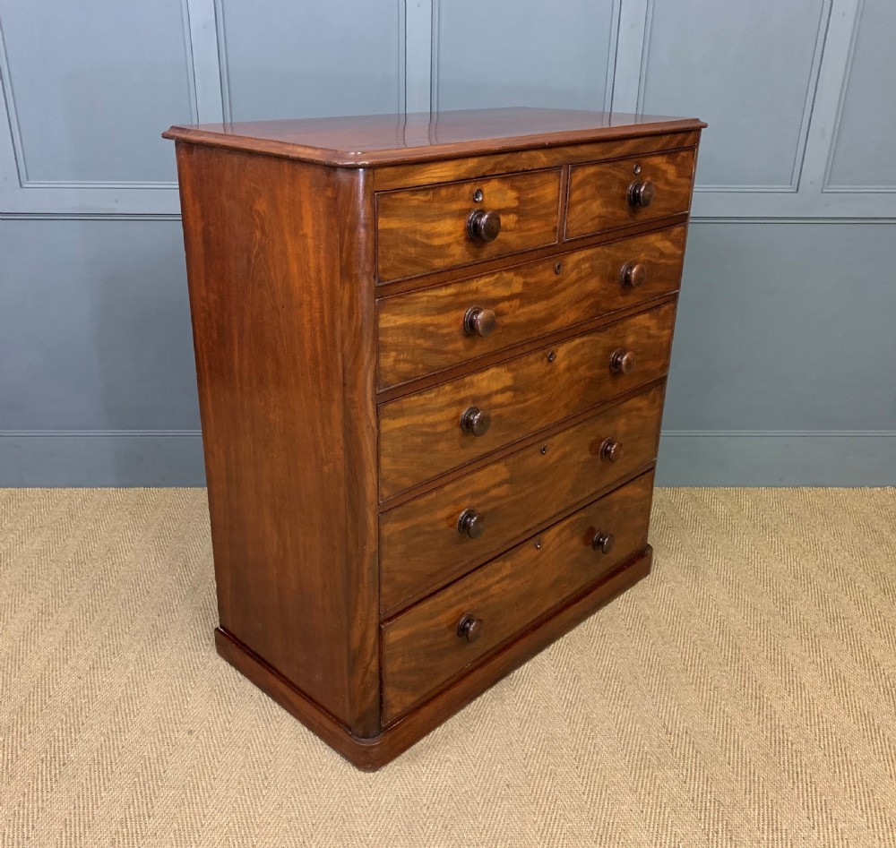 Tall Victorian Mahogany Chest of Drawers View VI