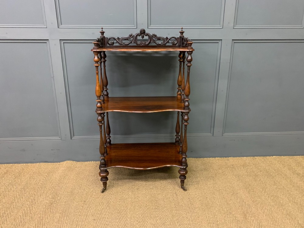 Victorian Rosewood 3 Tier Whatnot View III