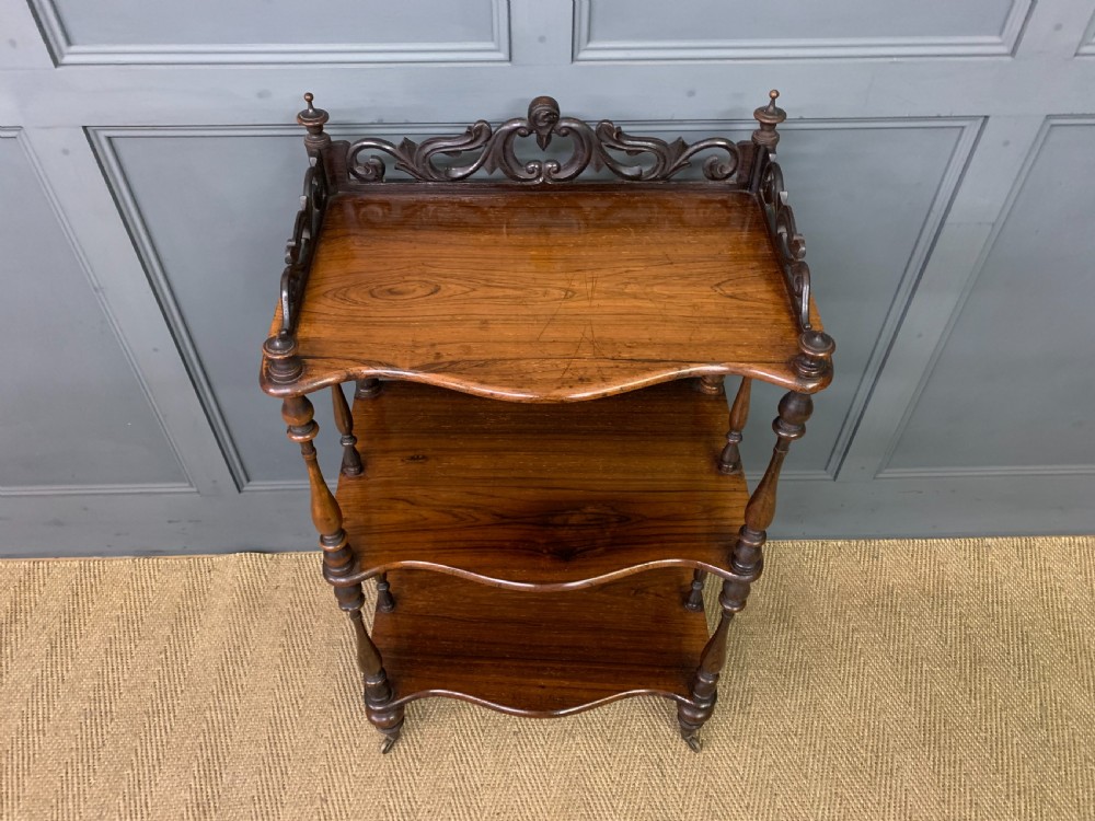 Victorian Rosewood 3 Tier Whatnot View IV