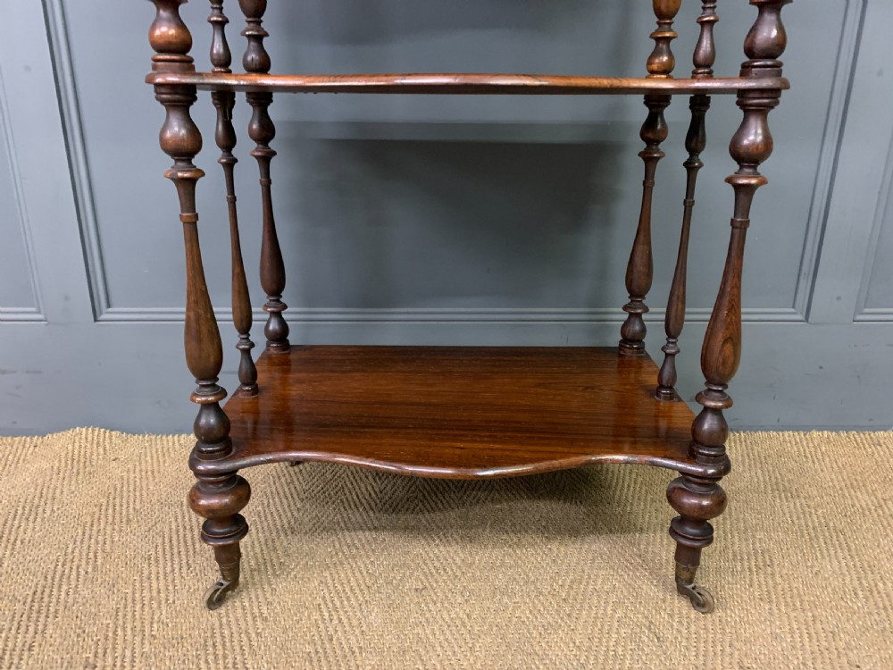 Victorian Rosewood 3 Tier Whatnot View VIII