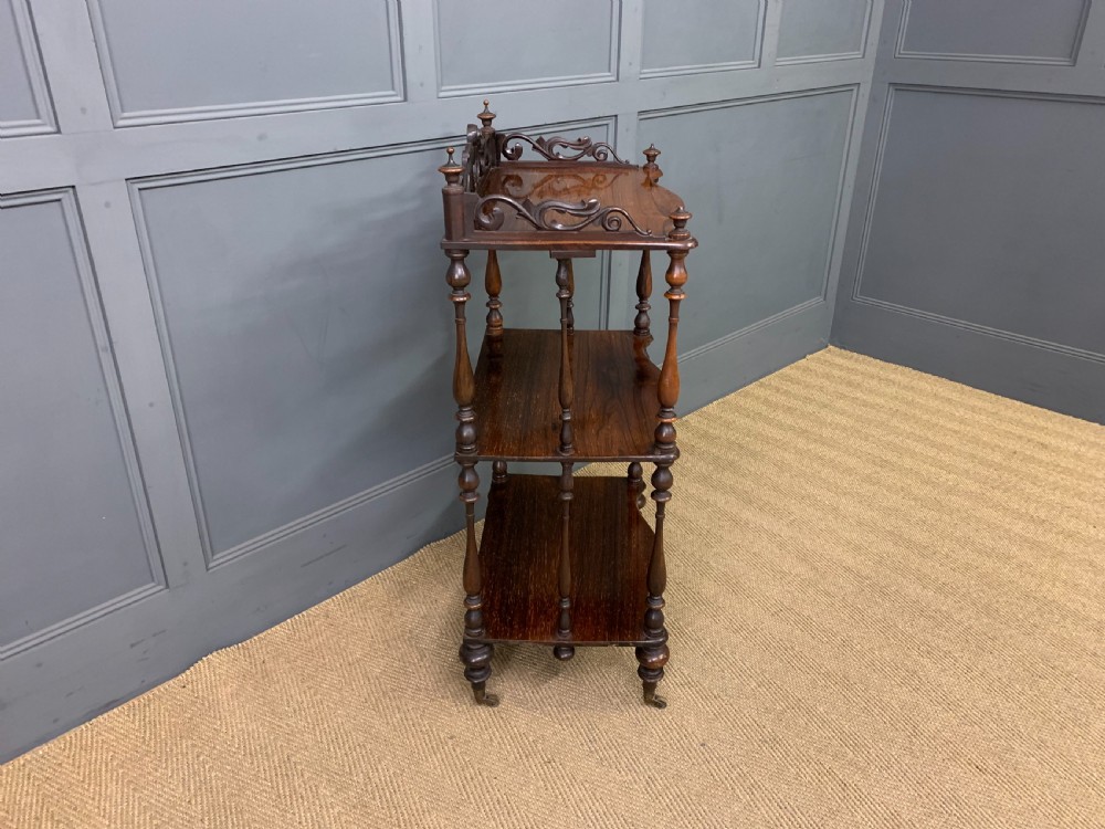 Victorian Rosewood 3 Tier Whatnot View IX