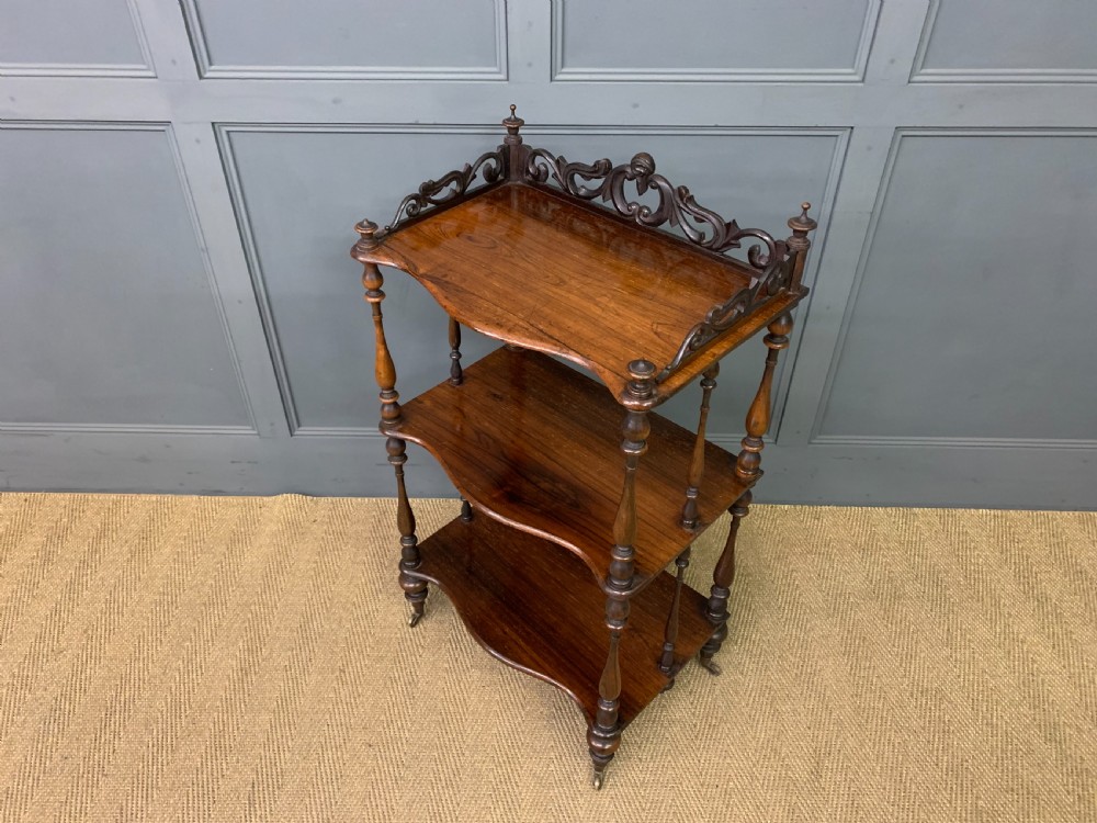 Victorian Rosewood 3 Tier Whatnot View XI