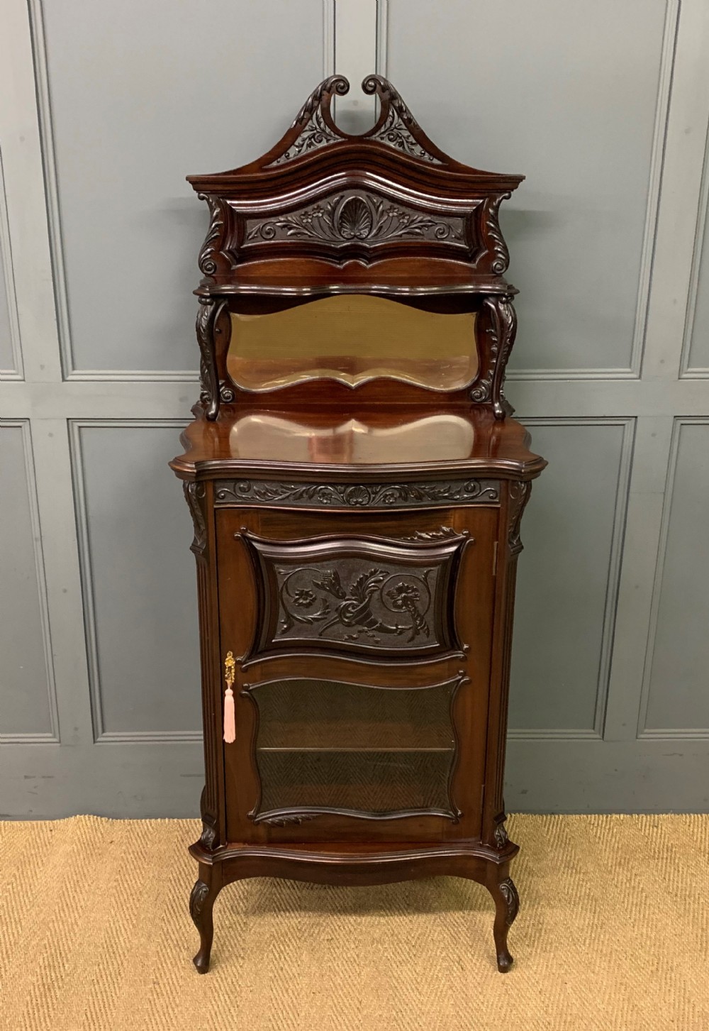 Maple and Co. Victorian Mahogany Cabinet