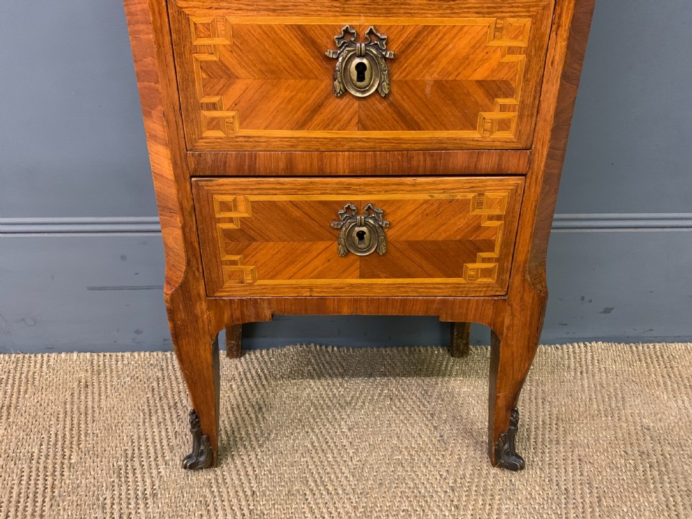 Slender French Satinwood Chest of Drawers View IV
