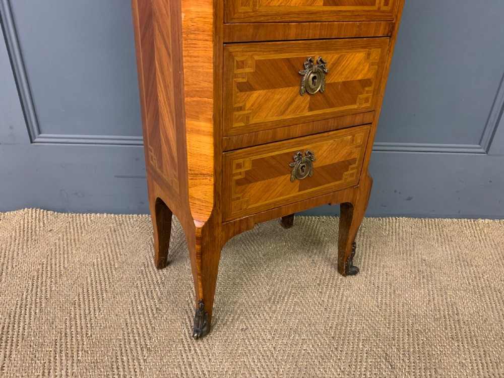 Slender French Satinwood Chest of Drawers View VII