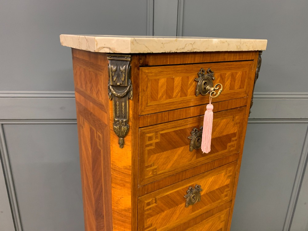 Slender French Satinwood Chest of Drawers View VIII