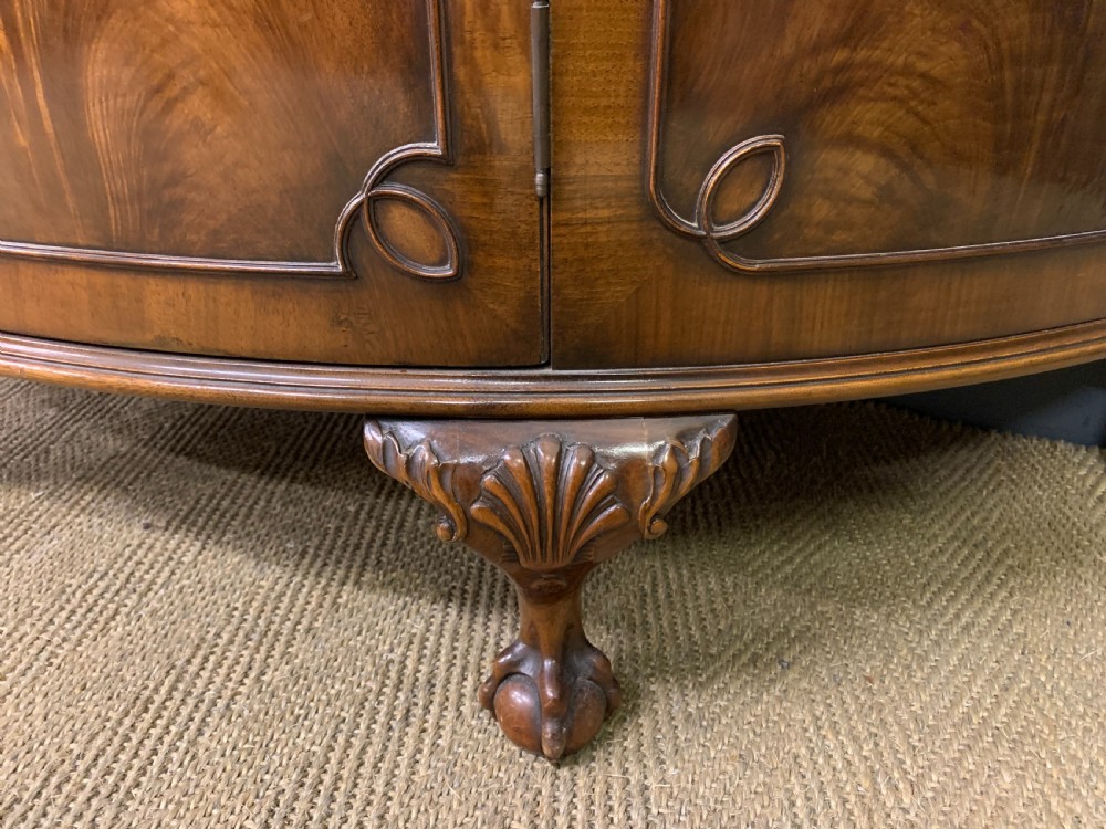 Burr Walnut Demi Lune Commode View IV