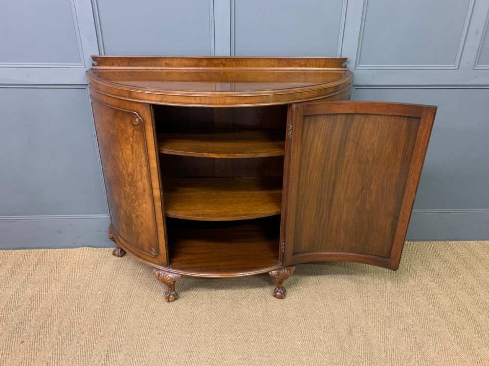 Burr Walnut Demi Lune Commode View VIII