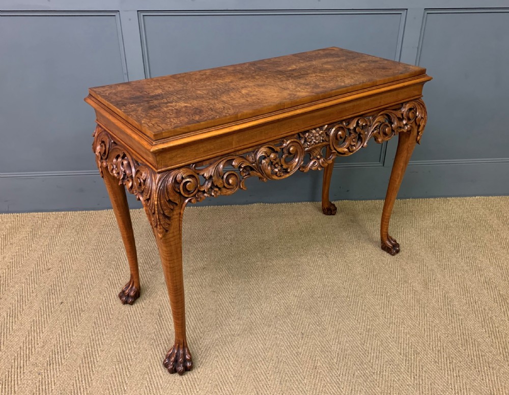 Burr Walnut Console Table