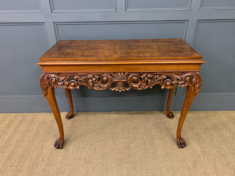 Burr Walnut Console Table View II
