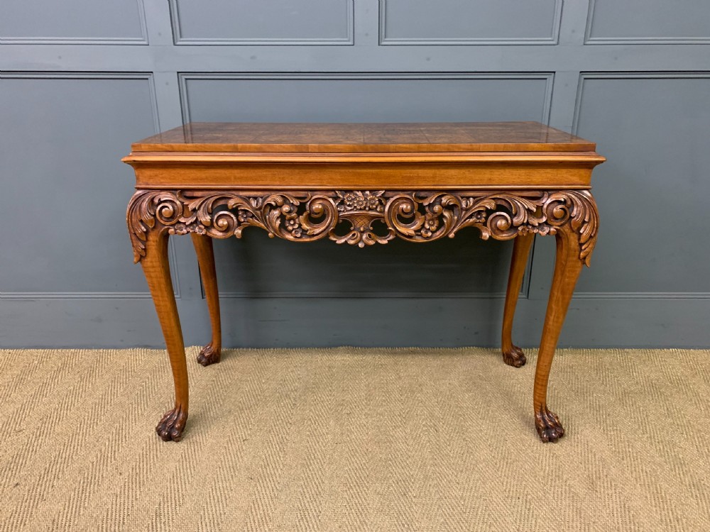 Burr Walnut Console Table View III