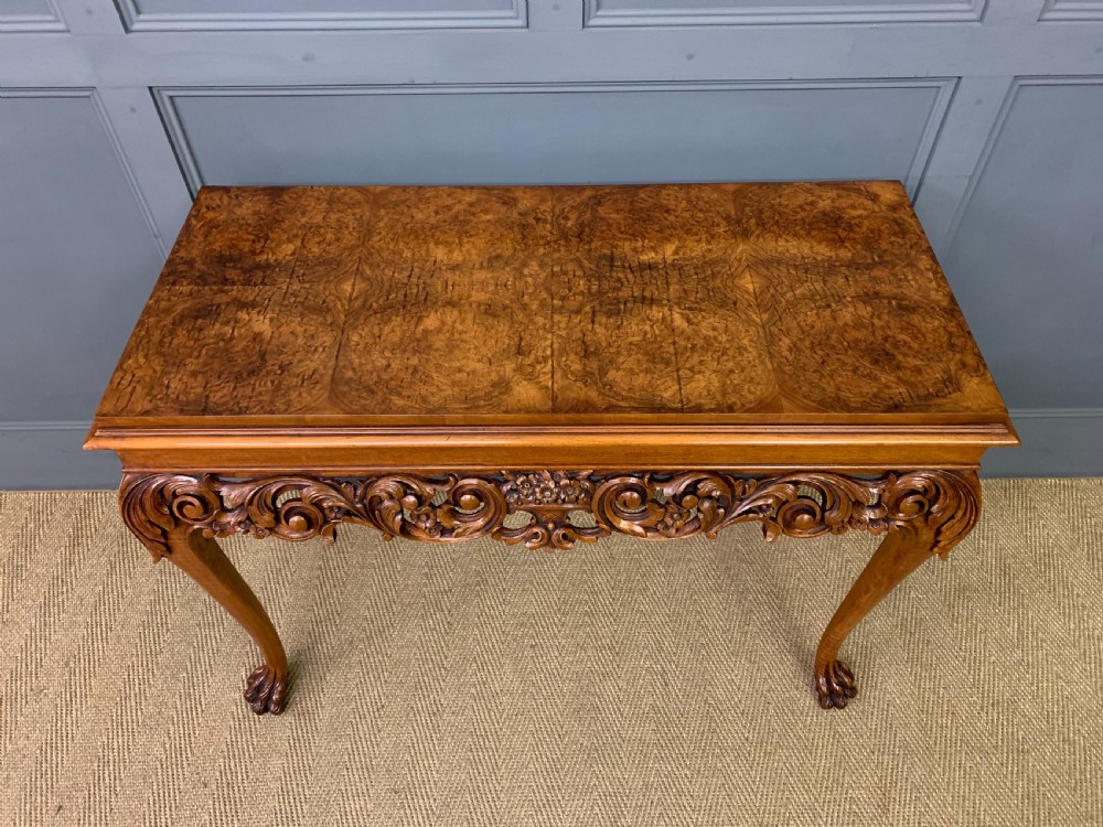 Burr Walnut Console Table View IV