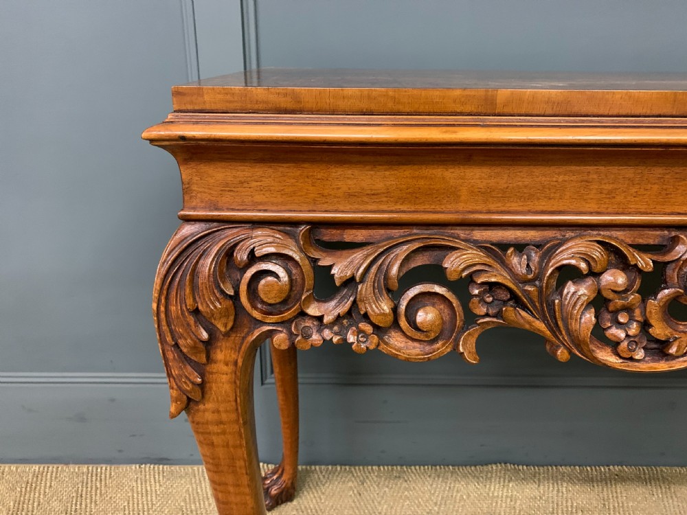 Burr Walnut Console Table View VI