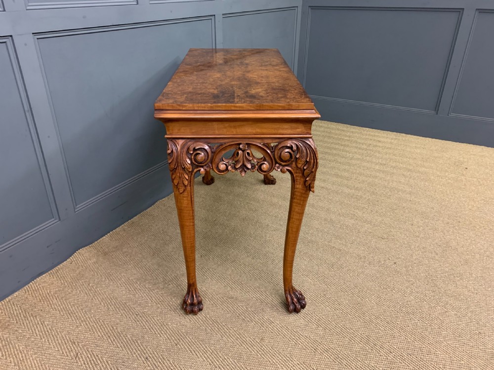 Burr Walnut Console Table View VIII