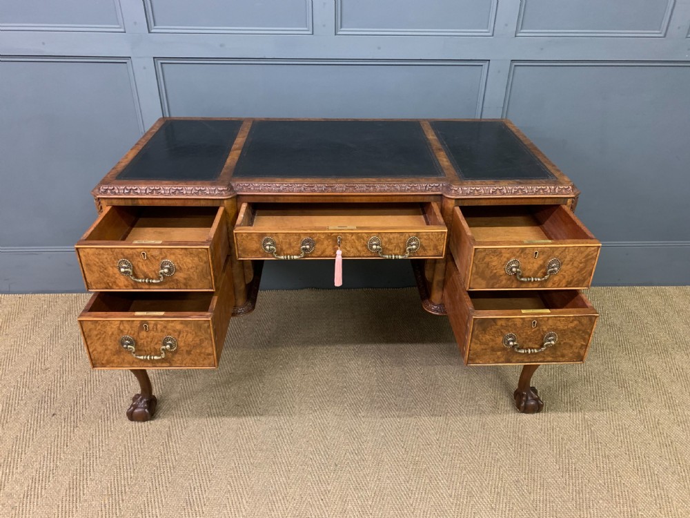 Burr Walnut Writing Desk View VIII