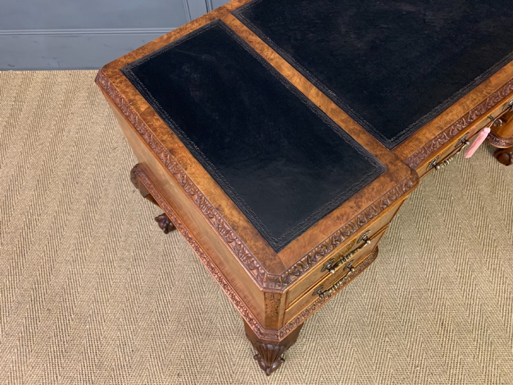 Burr Walnut Writing Desk View IX