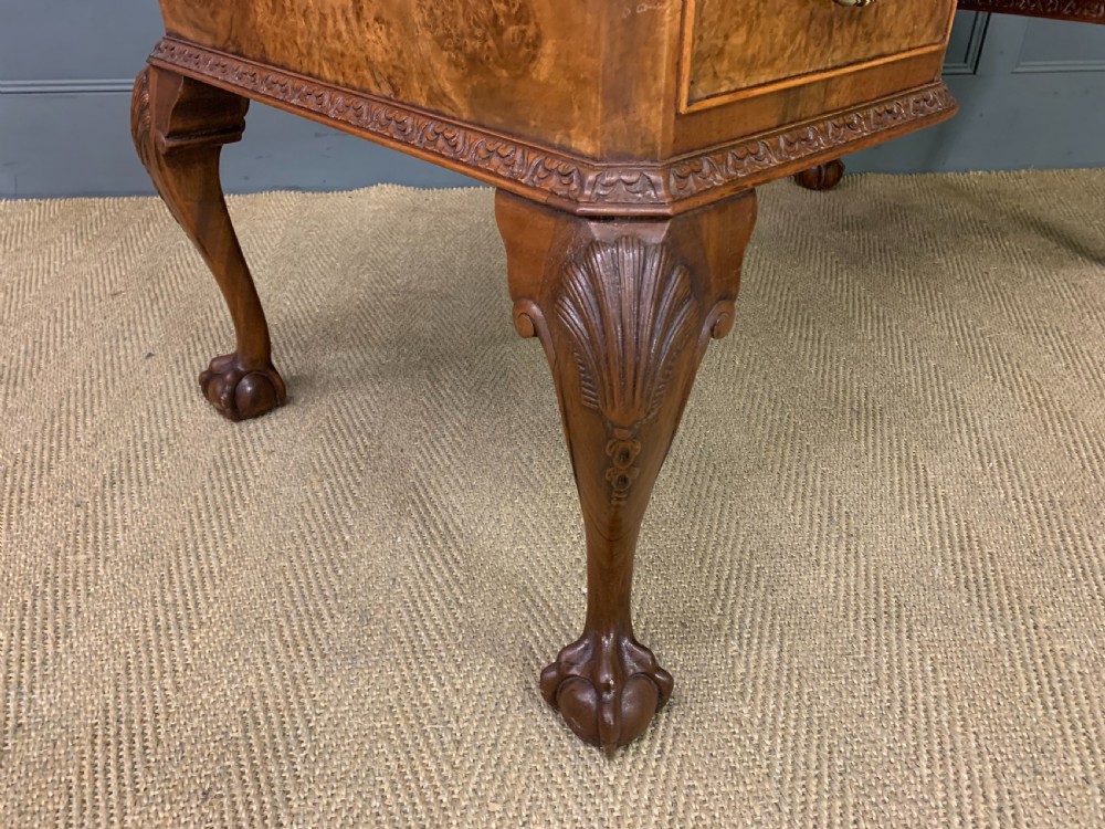 Burr Walnut Writing Desk View X