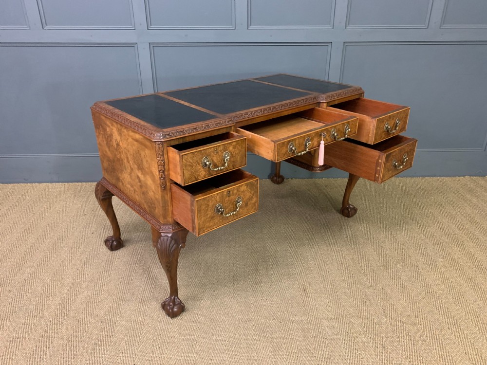 Burr Walnut Writing Desk View XII