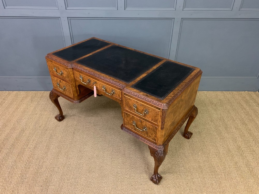 Burr Walnut Writing Desk View XIII