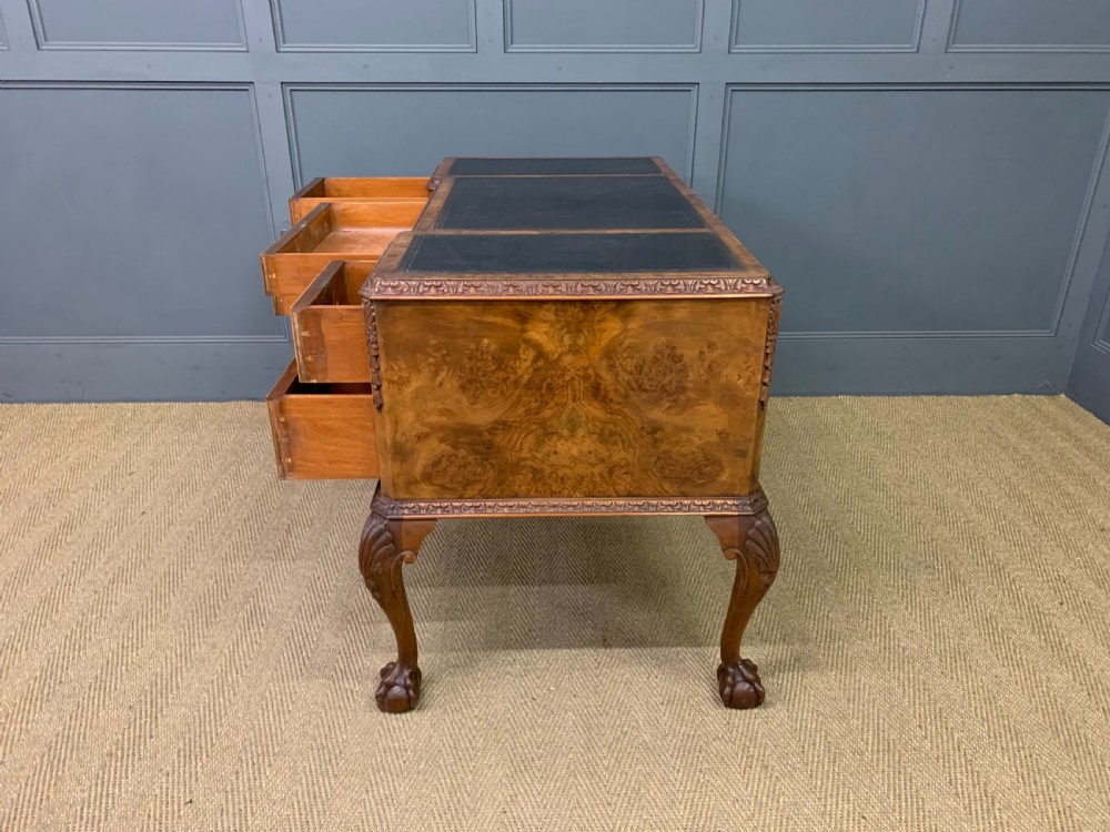Burr Walnut Writing Desk View XIV