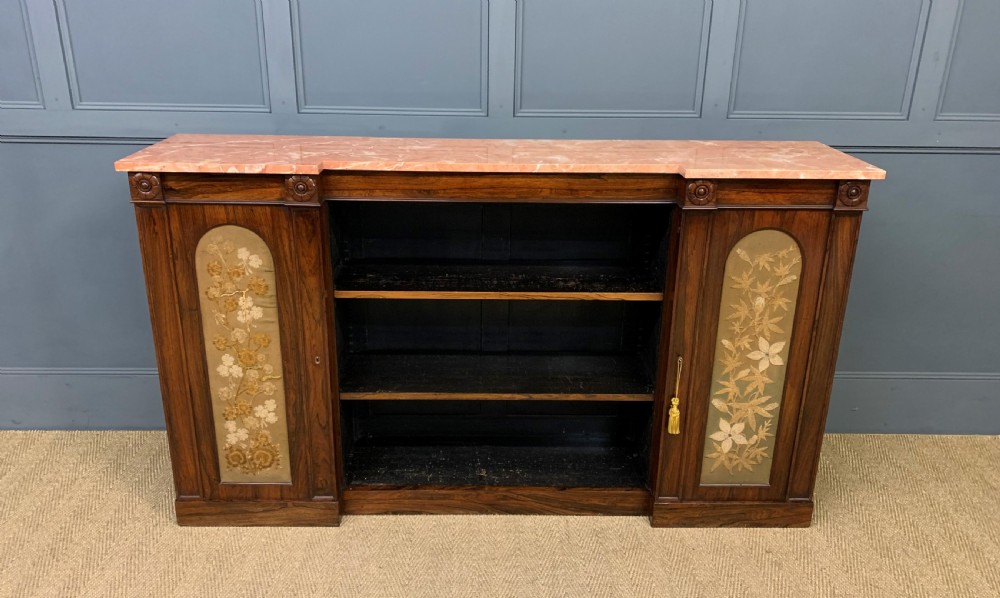 George IV Rosewood Open Bookcase View II