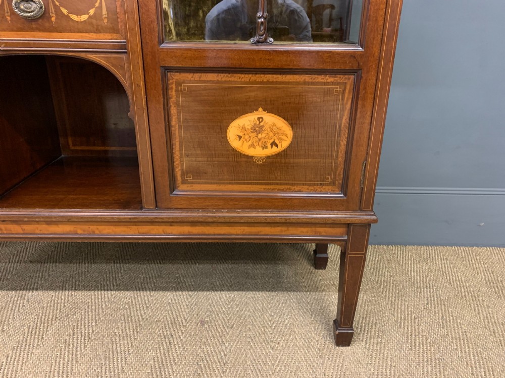 Inlaid Mahogany Display Cabinet by Jas Shoolbred View IV