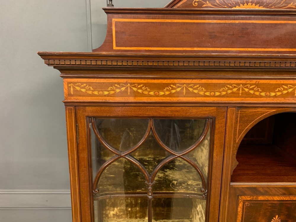 Inlaid Mahogany Display Cabinet by Jas Shoolbred View VI