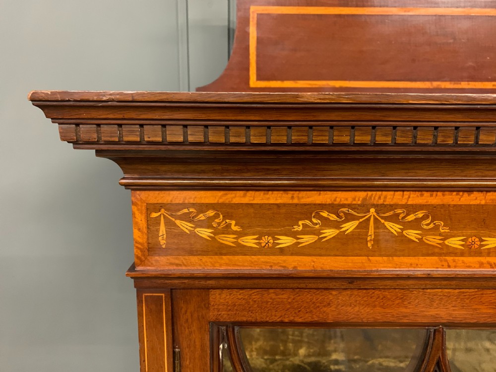 Inlaid Mahogany Display Cabinet by Jas Shoolbred View VII