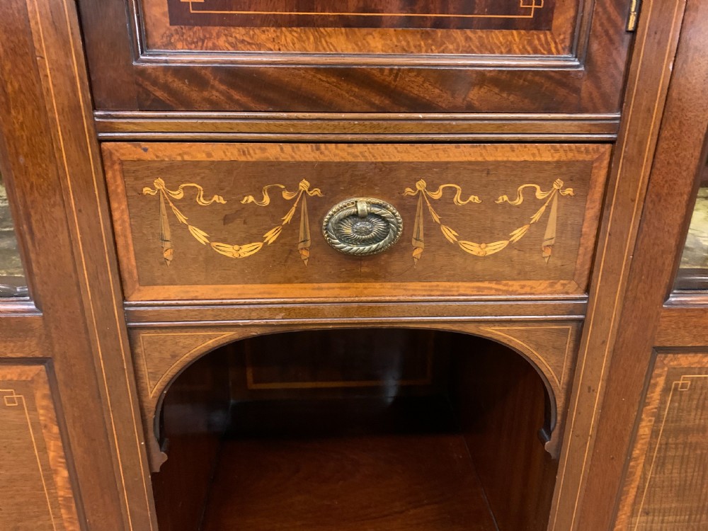 Inlaid Mahogany Display Cabinet by Jas Shoolbred View IX