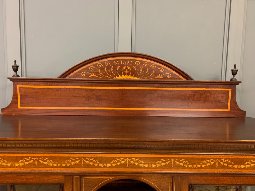 Inlaid Mahogany Display Cabinet by Jas Shoolbred View X