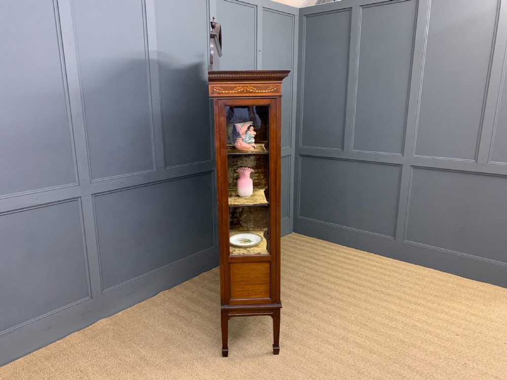 Inlaid Mahogany Display Cabinet by Jas Shoolbred View XV