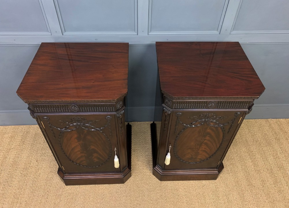 Pair of Adams Style Pedestal Cupboards View II