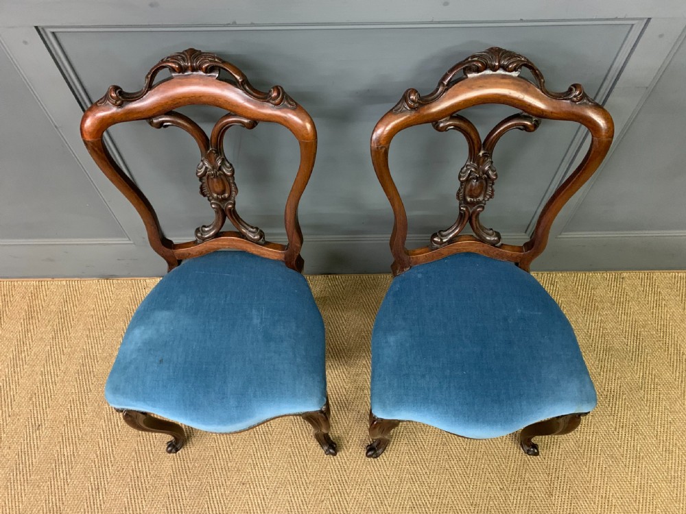 Set of 8 Victorian Rosewood Dining Chairs View V
