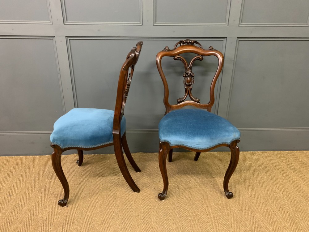Set of 8 Victorian Rosewood Dining Chairs View VI