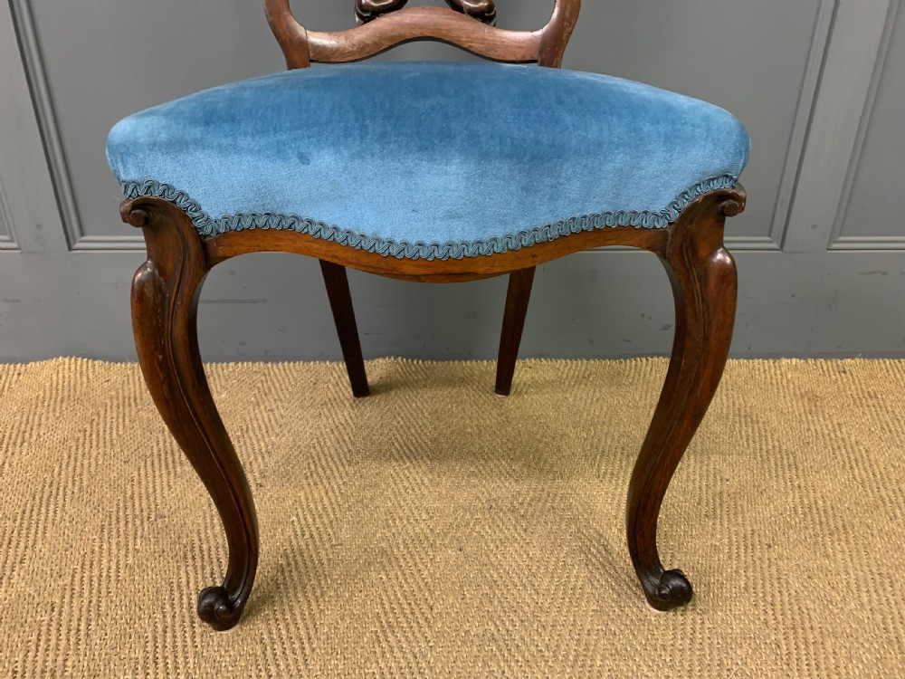 Set of 8 Victorian Rosewood Dining Chairs View XI