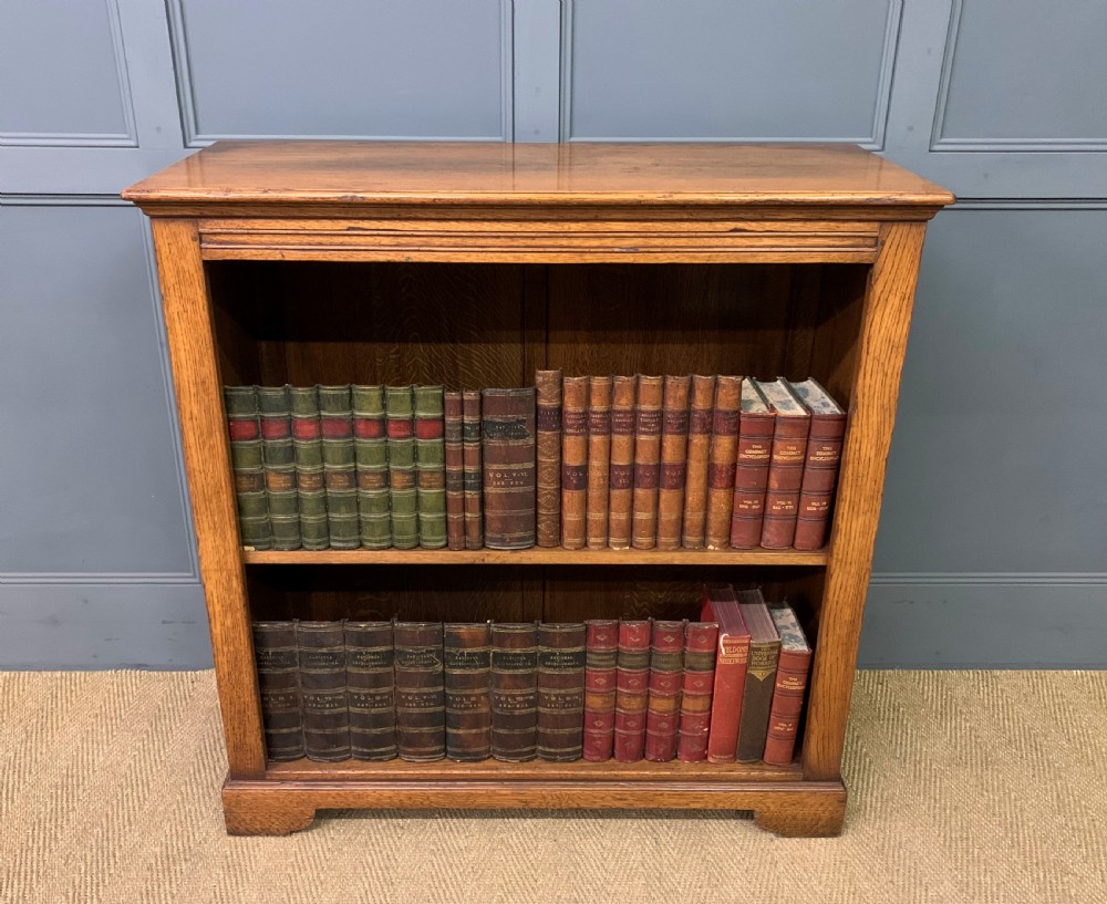 Solid Oak Open Bookcase