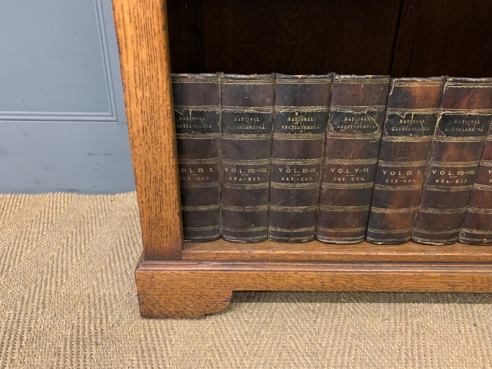 Solid Oak Open Bookcase View V