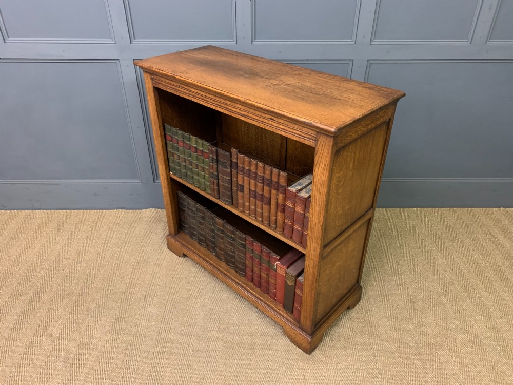 Solid Oak Open Bookcase View IX