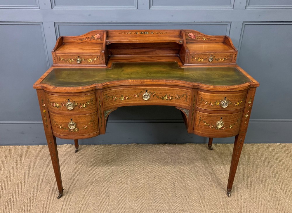 Painted Satinwood Writing Desk View II