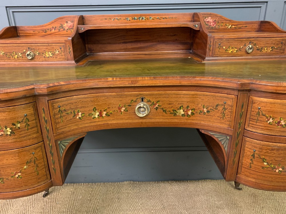 Painted Satinwood Writing Desk View X
