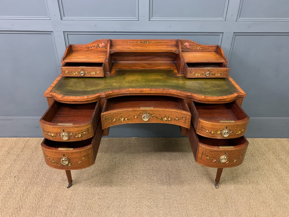 Painted Satinwood Writing Desk View XI