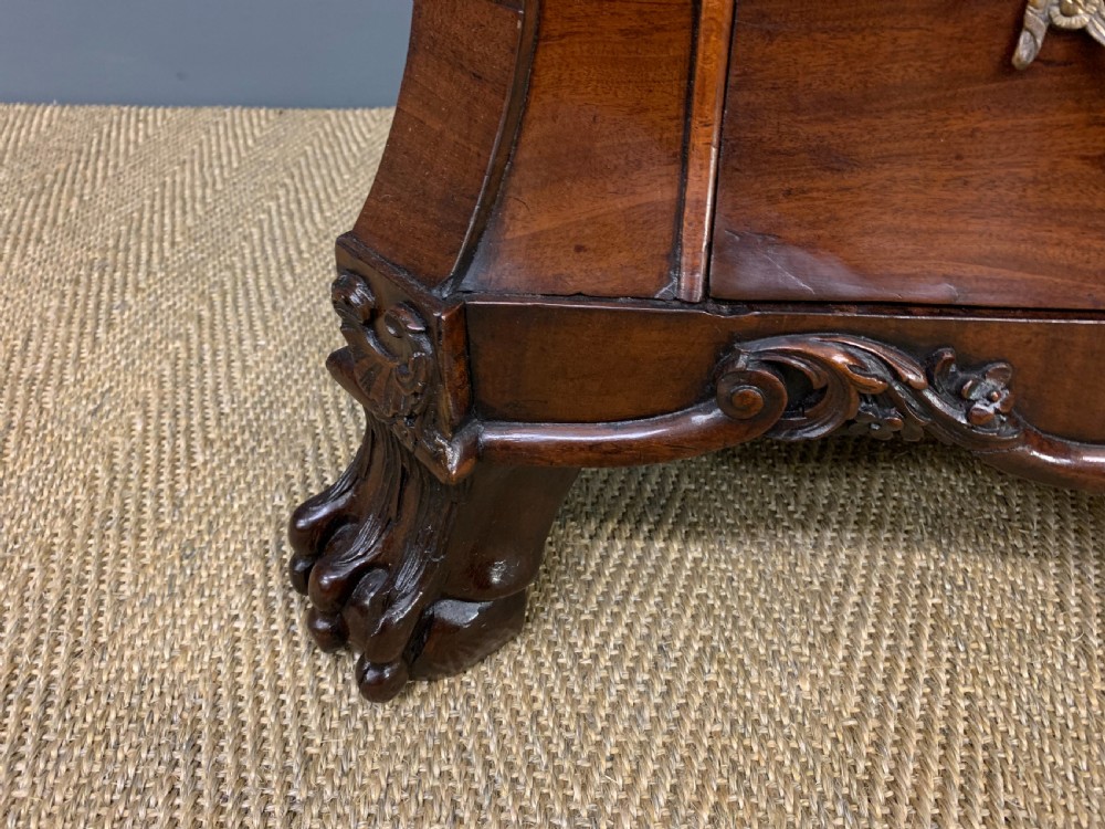 18th Century Figured Mahogany Dutch Bombe Chest View IX