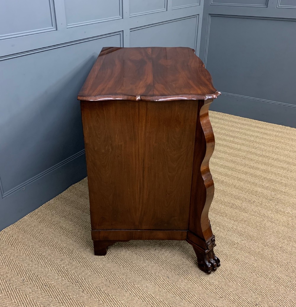 18th Century Figured Mahogany Dutch Bombe Chest View XII