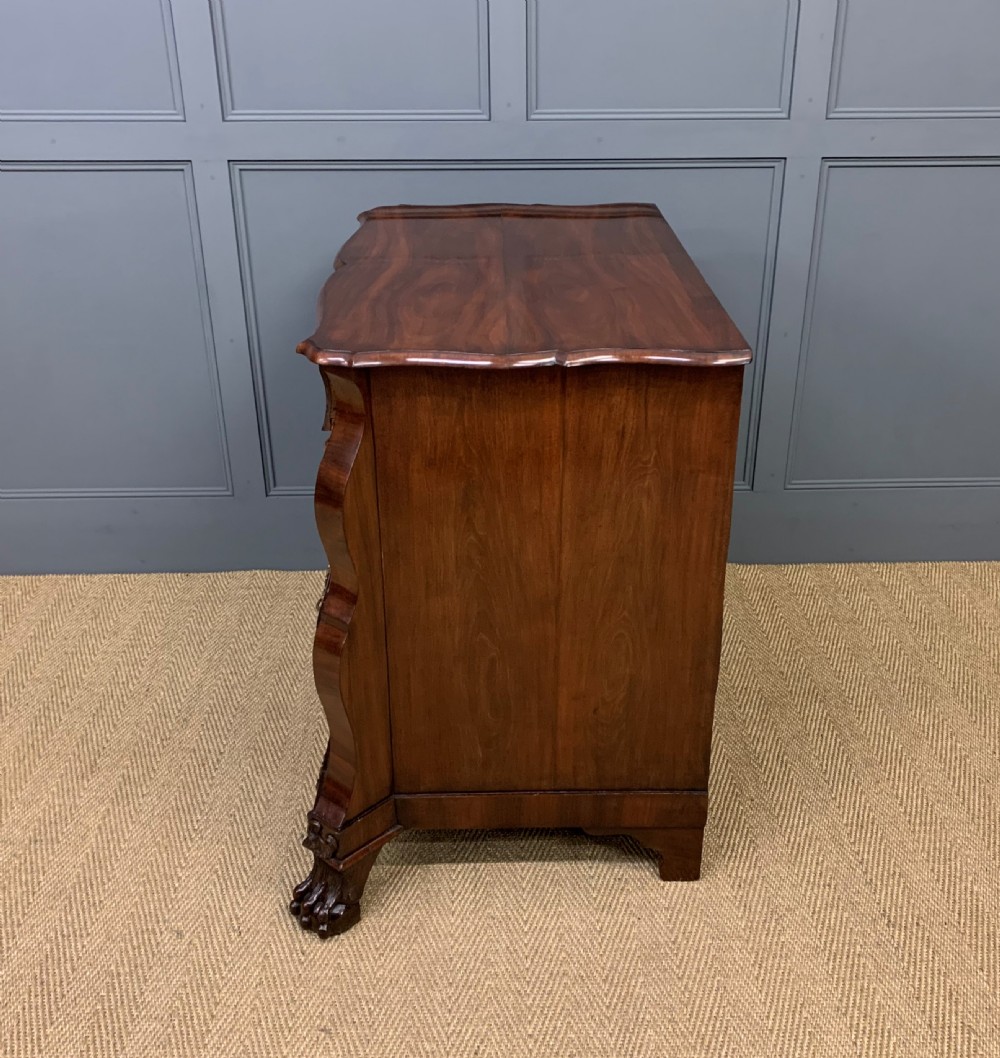 18th Century Figured Mahogany Dutch Bombe Chest View XIV
