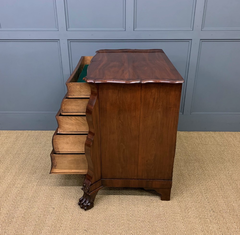 18th Century Figured Mahogany Dutch Bombe Chest View XV