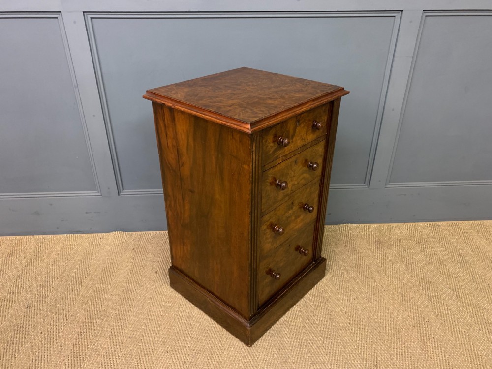 Pair of Victorian Burr Walnut Bedside Chests View XII