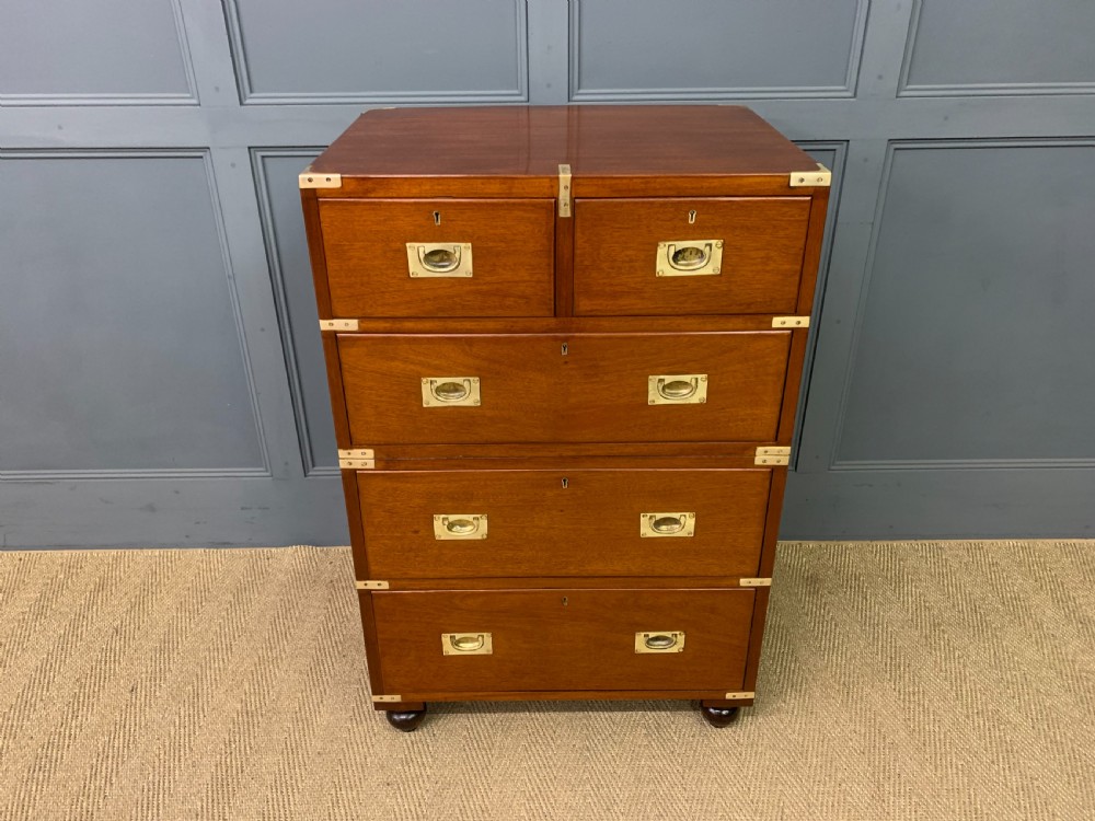 19th Century Walnut Military Chest of Drawers View II